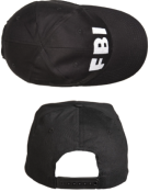 Casquette Baseball Noir FBI Logo Blanc