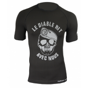 Tee-Shirt Technical Line Diable Rit Noir