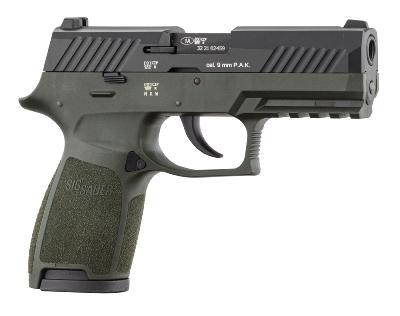 Pistolet Sig Sauer P320 OD/NOIR 9mm PAK Blanc et Gaz