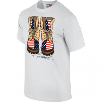 Tee-Shirt Military Fashion Blanc (SUT027B)