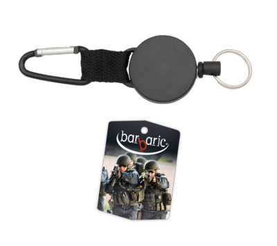 Porte Clefs Extensible Noir avec Mousqueton