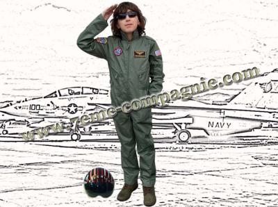 Combinaison Pilote US Kids avec patch