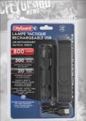 Lampe Tactique CityGuard 800 lumens Rechargeable USB