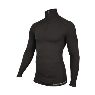 Tee-Shirt Col Zippé Technical Noir