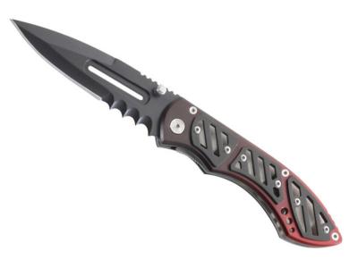 Couteau Métal Noir/Rouge (240811)