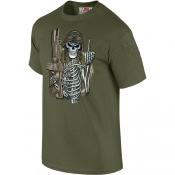Tee-Shirt Squelette Vert OD (SUT028VO)