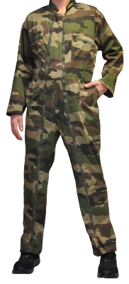 Combinaison Militaire à Double Fermeture Camo CE