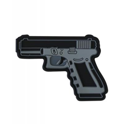 Patch Tactique Pistol Patch en PVC avec Velcro au dos (31)