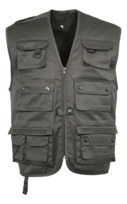 Gilet Reporter Uni Kaki