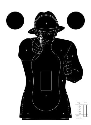 Cibles Silhouette Police 51 x 71 cm (x100)