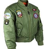 Kids MA1 Jacket Olive Green