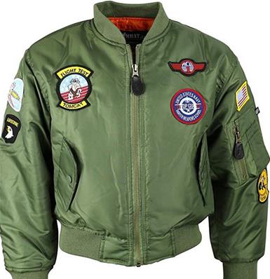 Kids MA1 Jacket Olive Green