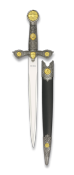 Dague Templière Argentée + Etui (32109)