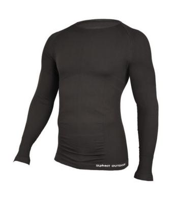 Tee-Shirt Technical Manches Longues Col Rond Noir